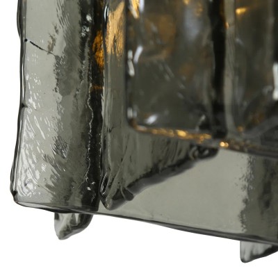 Maven Modern Wavy Textured Smoked Glass Pendant Light