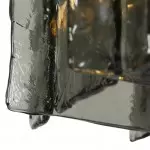 Maven Modern Wavy Textured Smoked Glass Pendant Light