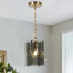 Maven Modern Wavy Textured Smoked Glass Pendant Light