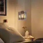 Maven Modern Wavy Textured Smoked Glass Pendant Light