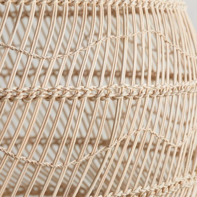 Laura Bohemian Style Bleached Rattan Pendant Light Laura Bohemian Style Bleached Rattan Pendant Light