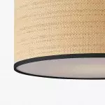 James Rustic Drum Woven Flush Mount Ceiling Light