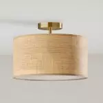 Ivon Handwoven Jute Rope Double Drum Ceiling Light