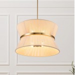Emily Modern 4 Light Rope Shade Drum Chandelier