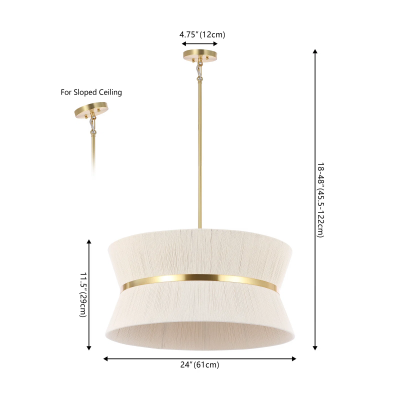 Emily Modern 4 Light Rope Shade Drum Chandelier Emily Modern 4 Light Rope Shade Drum Chandelier