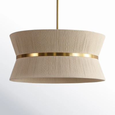 Emily Modern 4 Light Rope Shade Drum Chandelier Emily Modern 4 Light Rope Shade Drum Chandelier