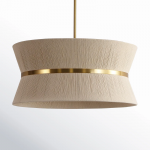Emily Modern 4 Light Rope Shade Drum Chandelier