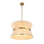 Emily Modern 4 Light Rope Shade Drum Chandelier