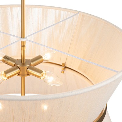 Emily Modern 4 Light Rope Shade Drum Chandelier Emily Modern 4 Light Rope Shade Drum Chandelier