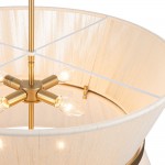 Emily Modern 4 Light Rope Shade Drum Chandelier