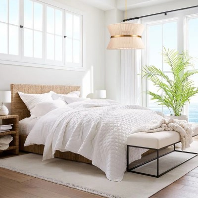 Emily Modern 4 Light Rope Shade Drum Chandelier Emily Modern 4 Light Rope Shade Drum Chandelier