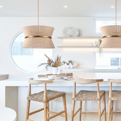 Emily Modern 4 Light Rope Shade Drum Chandelier Emily Modern 4 Light Rope Shade Drum Chandelier