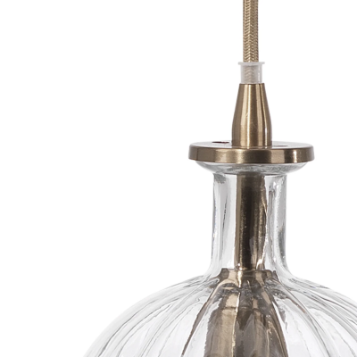 Billie Modern Ribbed Glass Carafe Pendant Light Billie Modern Ribbed Glass Carafe Pendant Light