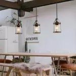 Brilliante Industrial Retro Rust Cylinder Seeded Glass Pendant Light