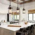 Brilliante Industrial Retro Rust Cylinder Seeded Glass Pendant Light