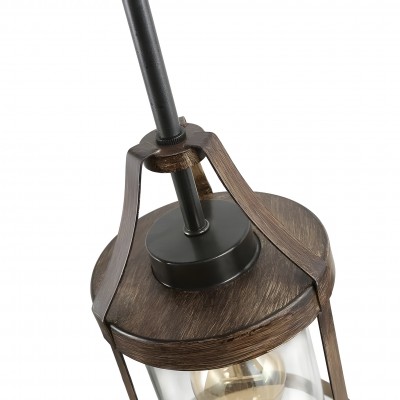 Brilliante Industrial Retro Rust Cylinder Seeded Glass Pendant Light Brilliante Industrial Retro Rust Cylinder Seeded Glass Pendant Light