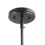 Brilliante Industrial Retro Rust Cylinder Seeded Glass Pendant Light