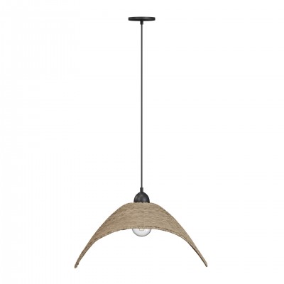 Holli Organic Boho Wicker Rattan Pendant Light