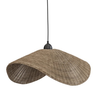 Holli Organic Boho Wicker Rattan Pendant Light