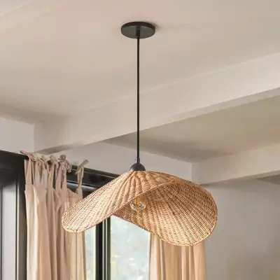 Holli Organic Boho Wicker Rattan Pendant Light Holli Organic Boho Wicker Rattan Pendant Light