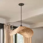 Holli Organic Boho Wicker Rattan Pendant Light