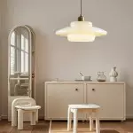 Ritika Vintage Art Cream Multi-Shape Glass Pendant Light Ritika Vintage Art Cream Multi-Shape Glass Pendant Light