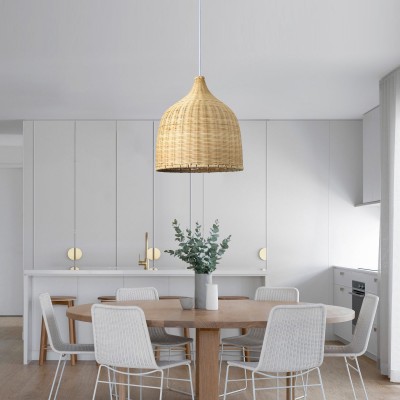 Galatea Boho Bell Shaped Rattan Chandelier Galatea Boho Bell Shaped Rattan Chandelier