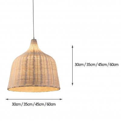 Galatea Boho Bell Shaped Rattan Chandelier Galatea Boho Bell Shaped Rattan Chandelier