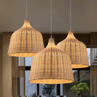 Galatea Boho Bell Shaped Rattan Chandelier Galatea Boho Bell Shaped Rattan Chandelier