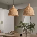 Galatea Boho Bell Shaped Rattan Chandelier
