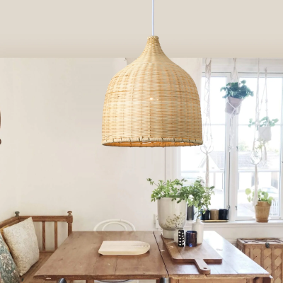 Galatea Boho Bell Shaped Rattan Chandelier Galatea Boho Bell Shaped Rattan Chandelier