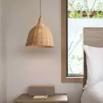 Galatea Boho Bell Shaped Rattan Chandelier