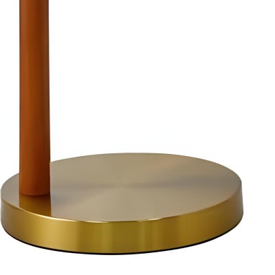 Zaden Vintage Gold Linen Shade Floor Lamp