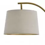 Zaden Vintage Gold Linen Shade Floor Lamp Zaden Vintage Gold Linen Shade Floor Lamp