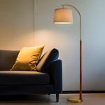 Zaden Vintage Gold Linen Shade Floor Lamp Zaden Vintage Gold Linen Shade Floor Lamp