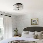 Claude Farmhouse Striped Glass Drum Ceiling Light Claude Farmhouse Striped Glass Drum Ceiling Light