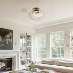 Levi Farmhouse Ribbed Glass Brass Ceiling Light