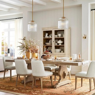 Alain Farmhouse Cooper Ribbed Glass Pendant Light Alain Farmhouse Cooper Ribbed Glass Pendant Light