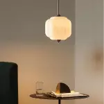 Cyrilith Vintage Milk Glass Oiled Brass Eloise Pendant light Cyrilith Vintage Milk Glass Oiled Brass Eloise Pendant light
