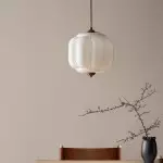 Cyrilith Vintage Milk Glass Oiled Brass Eloise Pendant light Cyrilith Vintage Milk Glass Oiled Brass Eloise Pendant light