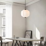Cyrilith Vintage Milk Glass Oiled Brass Eloise Pendant light Cyrilith Vintage Milk Glass Oiled Brass Eloise Pendant light