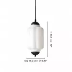 Cyrilith Farmhouse Pumpkin Glass Eloise Pendant Light