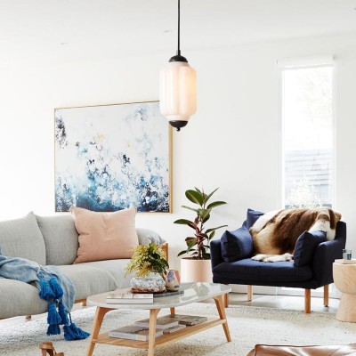 Cyrilith Farmhouse Pumpkin Glass Eloise Pendant Light Cyrilith Farmhouse Pumpkin Glass Eloise Pendant Light