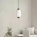 Cyrilith Farmhouse Pumpkin Glass Eloise Pendant Light