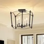 Celeste Retro 4 Light Open Frame Lantern Cage Ceiling Light