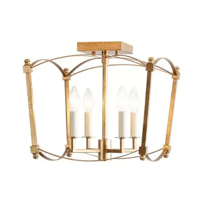 Celeste Retro 4 Light Open Frame Lantern Cage Ceiling Light