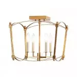 Celeste Retro 4 Light Open Frame Lantern Cage Ceiling Light