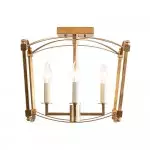 Celeste Retro 4 Light Open Frame Lantern Cage Ceiling Light
