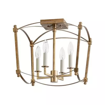 Celeste Retro 4 Light Open Frame Lantern Cage Ceiling Light