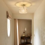 Finnda Farmhouse Ribbed Glass Semi Flush Ceiling